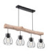 Mina Bar Pendant Ceiling Light Black 4x E27-2
