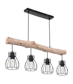 Mina Bar Pendant Ceiling Light Black 4x E27-2