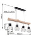 Mina Bar Pendant Ceiling Light Black 4x E27-11