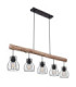 Mina Bar Pendant Ceiling Light Black 5x E27-2