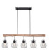 Mina Bar Pendant Ceiling Light Black 5x E27-3