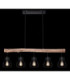 Mina Bar Pendant Ceiling Light Black 5x E27-7