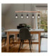 Mina Bar Pendant Ceiling Light Black 5x E27-9