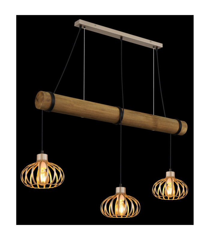 Caldwell Bar Pendant Ceiling Light Cappuccino Colour  3x E27-5