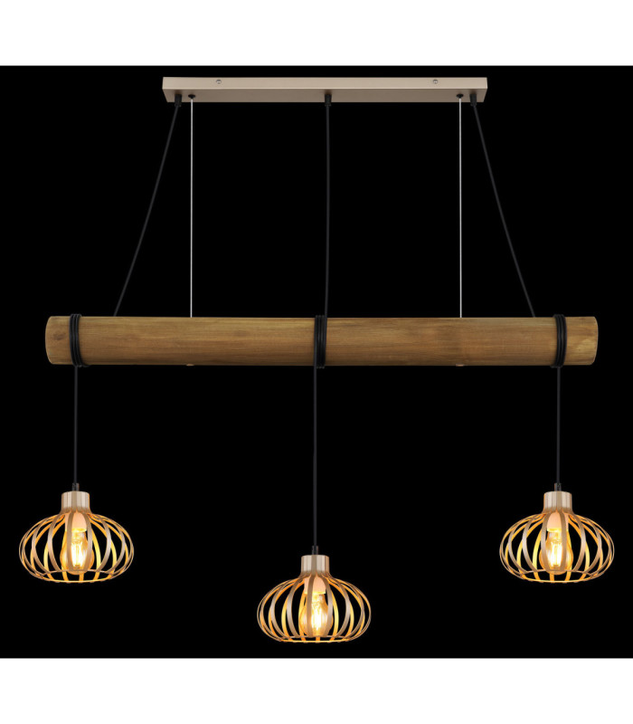 Caldwell Bar Pendant Ceiling Light Cappuccino Colour  3x E27-6