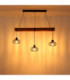 Caldwell Bar Pendant Ceiling Light Matt Black 3x E27-6