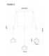 Caldwell Bar Pendant Ceiling Light Matt Black 3x E27-8