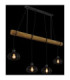 Caldwell Bar Pendant Ceiling Light Matt Black 4x E27-4