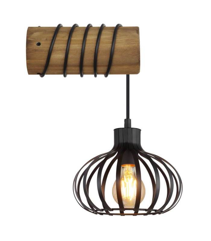 Caldwell Wall Lamp Brown 1x E27-3