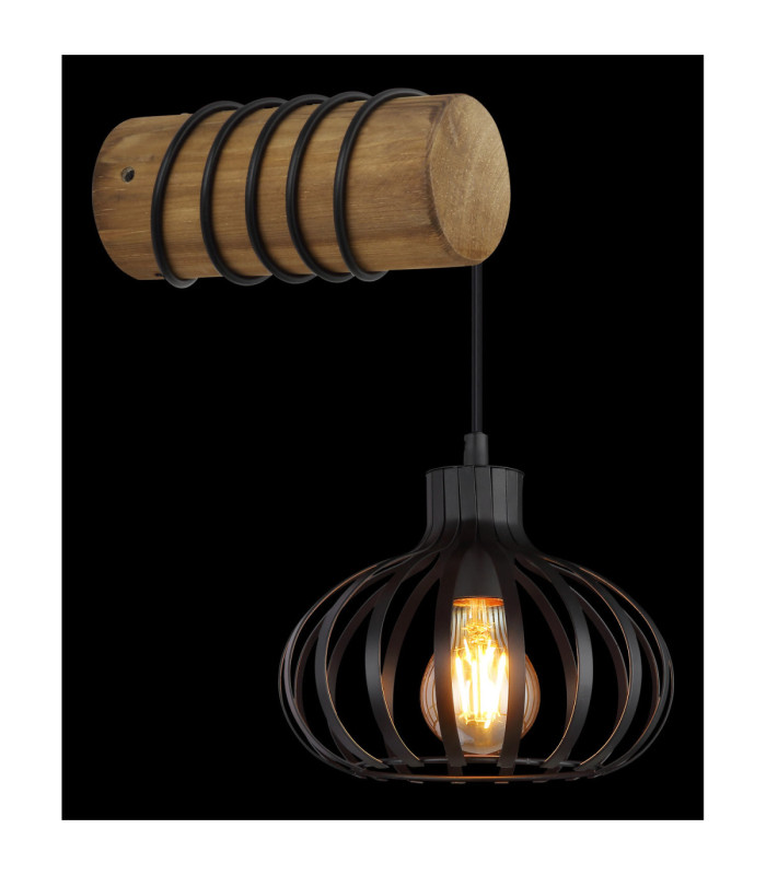 Caldwell Wall Lamp Brown 1x E27-4