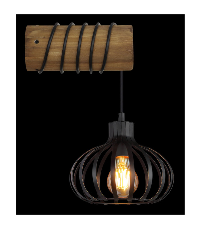 Caldwell Wall Lamp Brown 1x E27-5