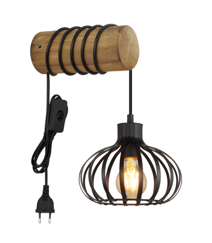 Caldwell Wall Lamp Brown 1x E27-6