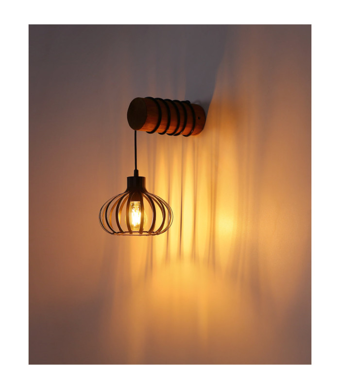 Caldwell Wall Lamp Brown 1x E27-7