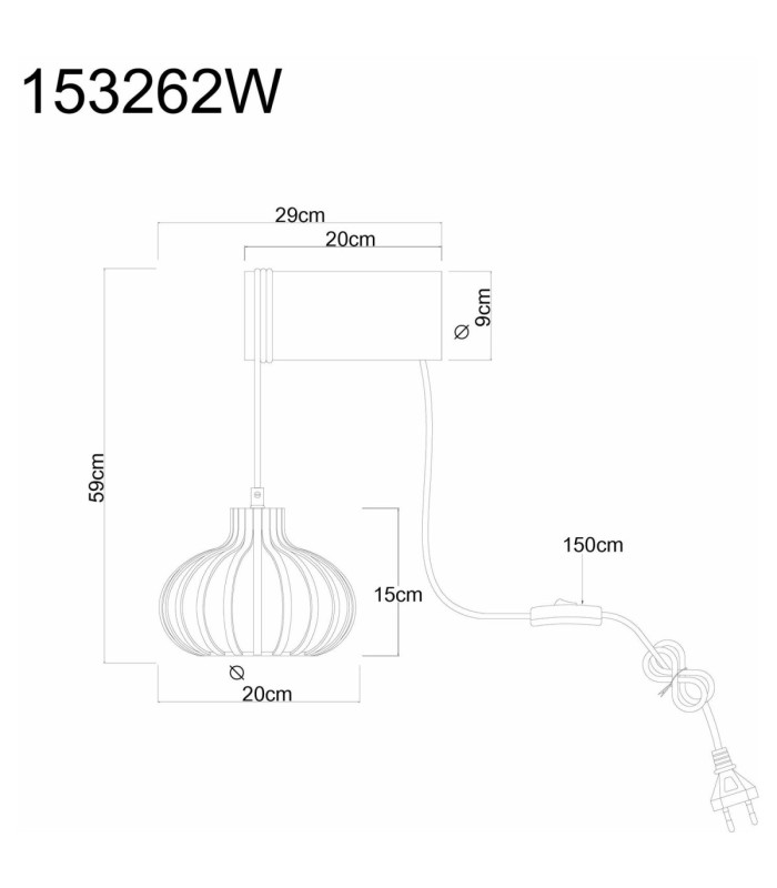 Caldwell Wall Lamp Brown 1x E27-9