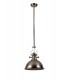 Ceiling Dome Pendant, 1 x E27, Polished Nickel, Frosted Glass - 5