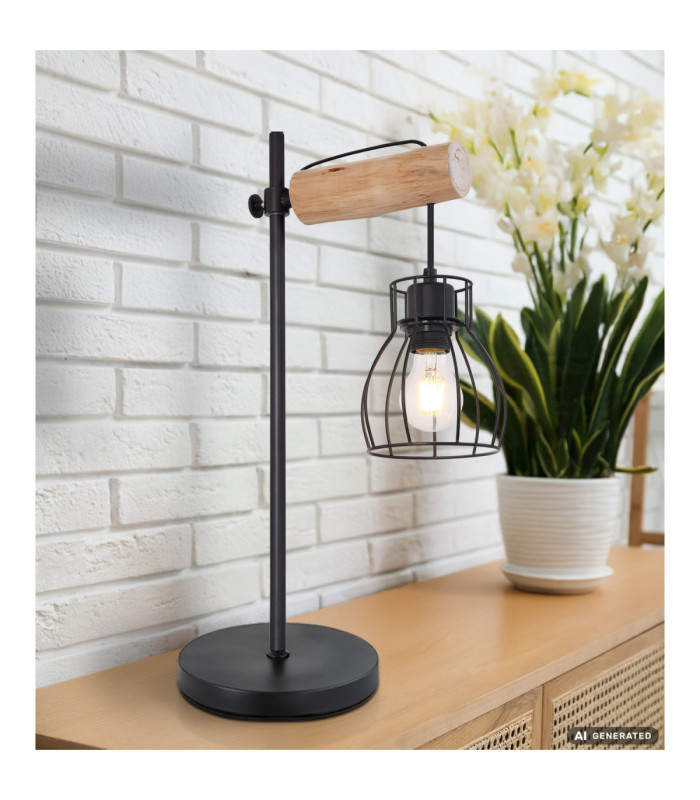Mina Table Lamp Black 1x E27-9