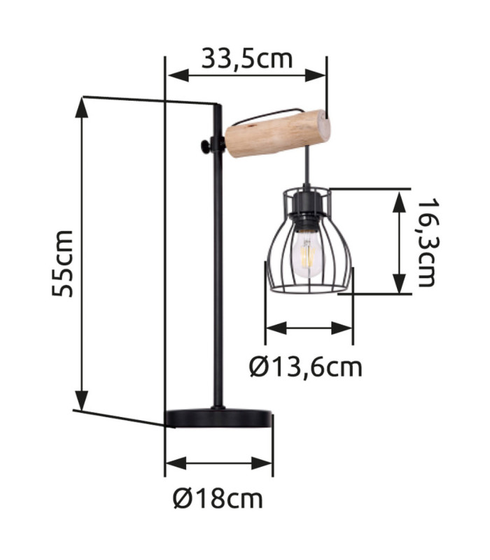 Mina Table Lamp Black 1x E27-10