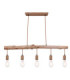 Jakob Bar Pendant Ceiling Light Rust Colour  5x E27-3