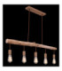 Jakob Bar Pendant Ceiling Light Rust Colour  5x E27-6