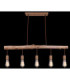 Jakob Bar Pendant Ceiling Light Rust Colour  5x E27-7