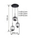 Blacky Cluster Pendant Ceiling Light Black 3x E14-6