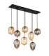 Blacky Cluster Pendant Ceiling Light Matt Black 8x E14-1