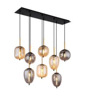 Blacky Cluster Pendant Ceiling Light Matt Black 8x E14-1