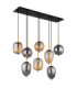 Blacky Cluster Pendant Ceiling Light Matt Black 8x E14-2