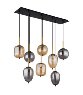 Blacky Cluster Pendant Ceiling Light Matt Black 8x E14-2