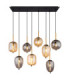 Blacky Cluster Pendant Ceiling Light Matt Black 8x E14-3