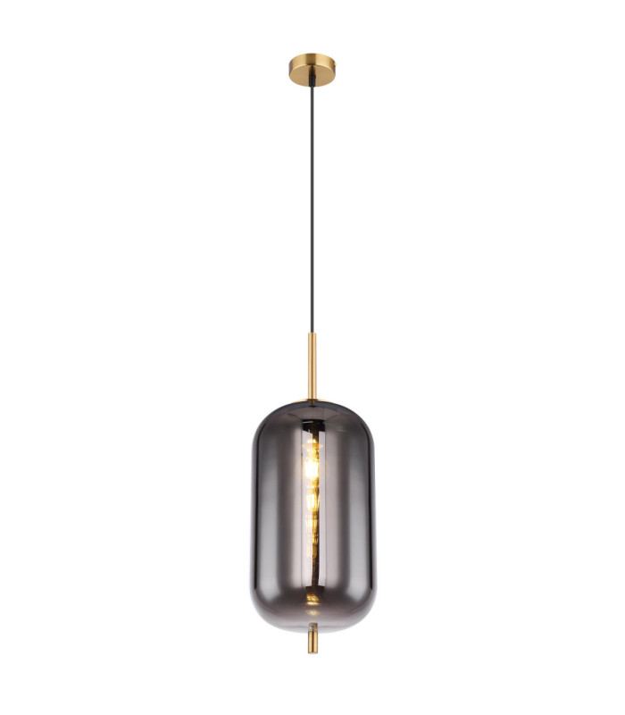 Blacky I Globe Pendant Ceiling Light Brass Colour  1x E27-1