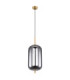 Blacky I Globe Pendant Ceiling Light Brass Colour  1x E27-2