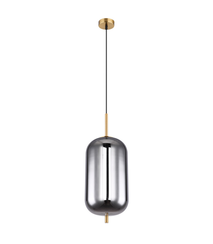 Blacky I Globe Pendant Ceiling Light Brass Colour  1x E27-2