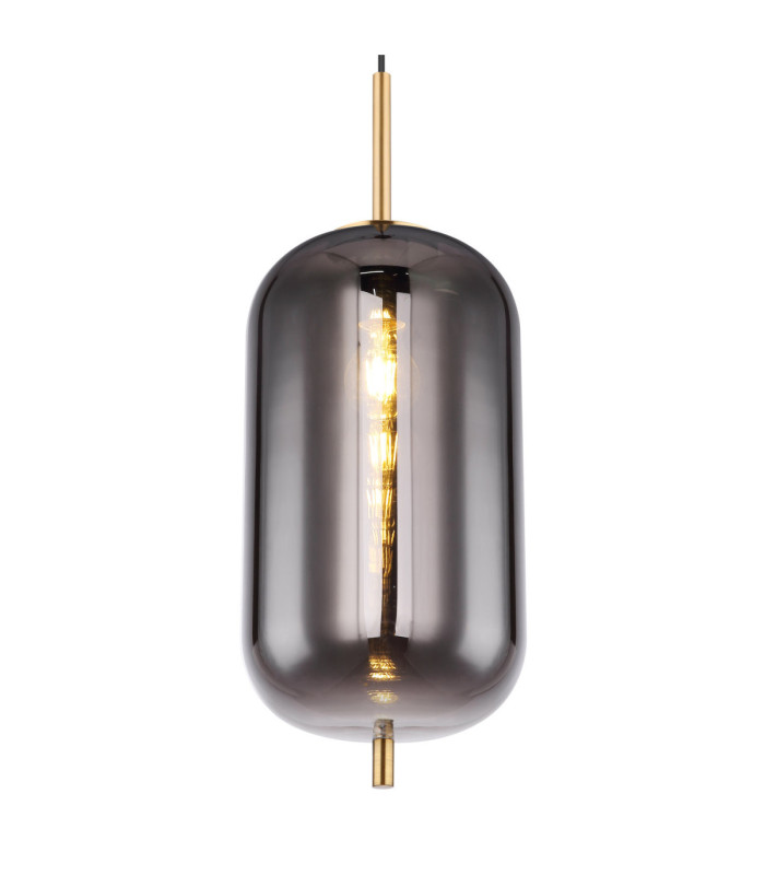 Blacky I Globe Pendant Ceiling Light Brass Colour  1x E27-3