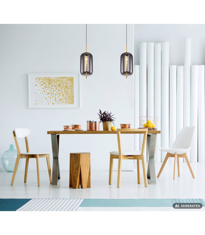 Blacky I Globe Pendant Ceiling Light Brass Colour  1x E27-4
