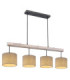 Roger Bar Pendant Ceiling Light Matt Black 4x E27-1