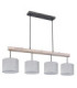 Roger Bar Pendant Ceiling Light Matt Black 4x E27-2