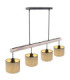 Roger Bar Pendant Ceiling Light Matt Black 4x E27-5