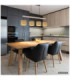 Roger Bar Pendant Ceiling Light Matt Black 4x E27-6