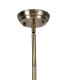 Linear Ceiling Pendant, 3 x E27, Antique Brass, Frosted Glass - 5