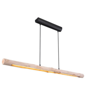 Mella 120cm Integrated LED Bar Pendant Ceiling Light Matt Black 3000K-1