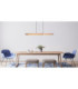 Mella 120cm Integrated LED Bar Pendant Ceiling Light Matt Black 3000K-5