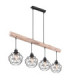 Theodor Bar Pendant Ceiling Light Matt Black 4x E27-1