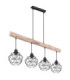 Theodor Bar Pendant Ceiling Light Matt Black 4x E27-2