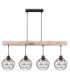 Theodor Bar Pendant Ceiling Light Matt Black 4x E27-3