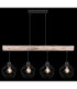 Theodor Bar Pendant Ceiling Light Matt Black 4x E27-6