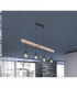 Theodor Bar Pendant Ceiling Light Matt Black 4x E27-10