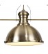 Linear Ceiling Pendant, 3 x E27, Antique Brass, Frosted Glass - 7
