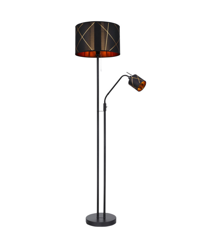 Bemmo Floor Lamp With Shade Black 2x E27 E14-2