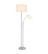 Ava Floor Lamp With Shade Matt Nickel 2x E27 E14-1